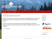 Tablet Screenshot of mtbsimulator.de